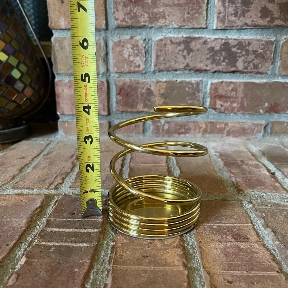 PartyLite Brass Spiral Pillar Holder